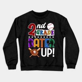 2nd Grade Batter-up! Baseball Back to School Crewneck Sweatshirt